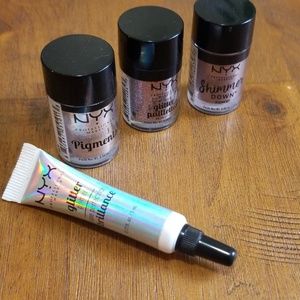 Nyx pigments and glitter